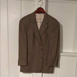 Stafford Brown Tan Sport Coat with Notched Lapel
